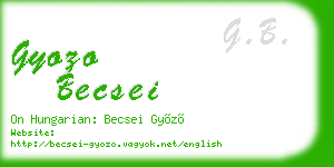 gyozo becsei business card