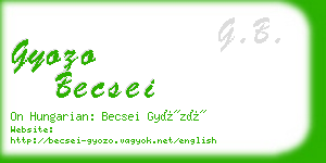 gyozo becsei business card